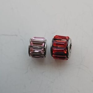Chamilia Authentic Glass Charm Red & Pink